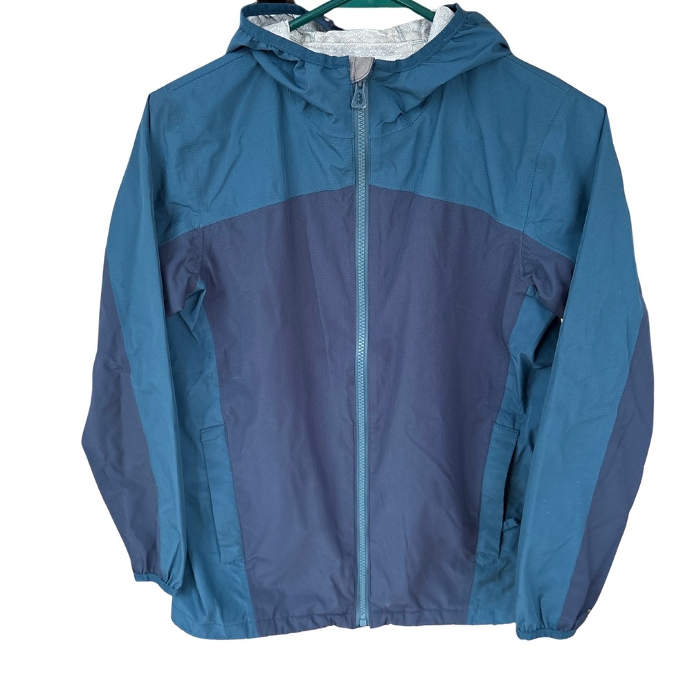 Lands' End Kids Two-Tone Blue Raincoat